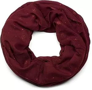 styleBREAKER Schals & Tücher styleBREAKER Damen Loop Schal mit Glitzer Schneeflocken Print, Weicher Schlauchschal Einfarbig, Tuch 01017064