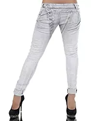 Diva-Jeans Jeans Damen Jeans Hose Boyfriend Damenjeans Harem Baggy Chino Haremshose L368