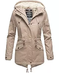 MARIKOO Jacken MARIKOO Damen Winter Jacke Stepp Parka Mantel Teddyfell warm gefüttert Manolya XS-XXL