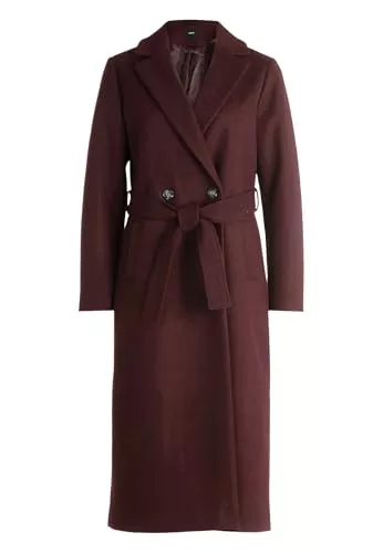 zero Mäntel zero Damen Mantel Wolloptik mit Bindegürtel