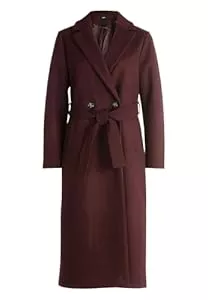 zero Mäntel zero Damen Mantel Wolloptik mit Bindegürtel