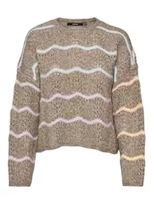 VERO MODA Pullover & Strickmode VERO MODA Damen Vmhatty Ls O-Neck Stitch Boo Pullover