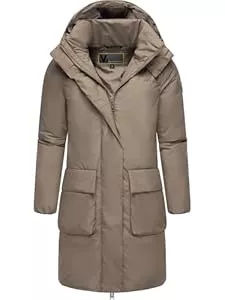 MARIKOO Mäntel MARIKOO Damen Mantel Lange warme Winterjacke mit Kapuze Nanami 16 S-3XL
