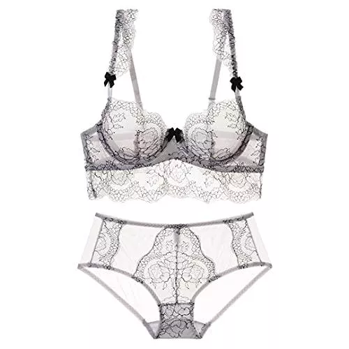 Renost Unterwäsche & Dessous Renost Transparente Sexy Spitze Unterwäsche Set Damen Plus Size BHS Und Höschen Set Ultradünne Dessous