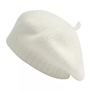 ZLYC Hüte & Mützen ZLYC Französische Baskenmütze aus Wolle für Damen, Winter, gestrickt, Baskenmütze, Künstlermütze