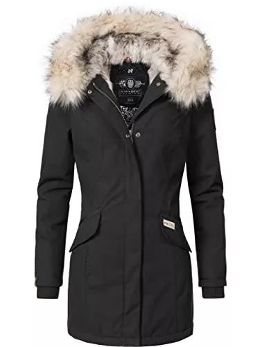 Navahoo Mäntel Navahoo Damen Winter Kurzmantel mit Kapuze Cristal XS-XXL