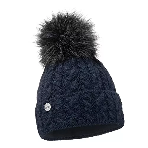 ELIMELI Hüte & Mützen ELIMELI® Damen Winter Mütze warme Strickmütze Wintermütze mit Bommel Slouch Strick Beanie Damen für Winter Bommelmütze Hergestellt in EU Farbenauswahl 15568
