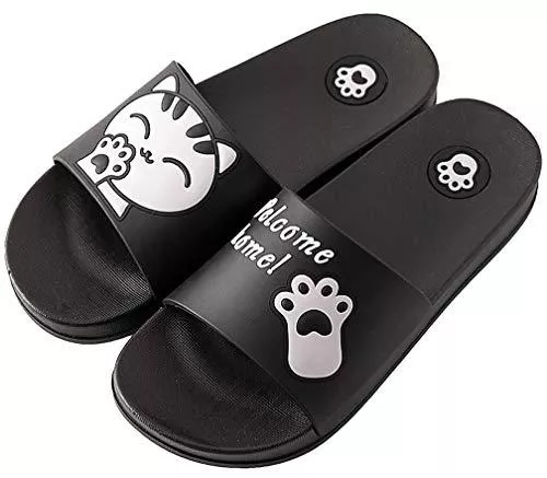 Hezeisoar Sandalen & Slides Herren Damen Pantoletten Sommer Flache Hausschuhe Unisex Dusch-&amp; Badeschuhe rutschfest und Leicht Strand Slipper Sandalen