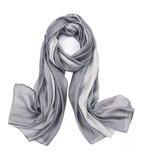 Lalander Schals & Tücher Lalander 195 * 70cm Elegant stillvoll Seide Halstuch Stola Schal Farbverlauf Geschenk Freundin Damen