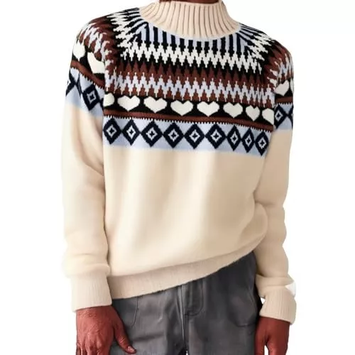 KILOXYEFRO Pullover & Strickmode KILOXYEFRO Damen Pullover Übergröße Rundhals Langarm Winterpulli Warm Loose Stitching Strickpullover Ohne Kapuze Basic Plüsch Langarmshirt Winter Sweaters Oberteil