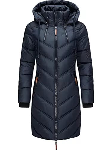 MARIKOO Mäntel MARIKOO Damen Wintermantel Warmer Steppmantel lang mit Verstellbarer Kapuze Armasa XS-XXL