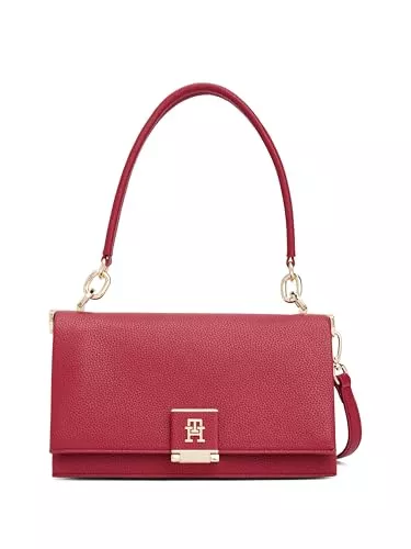 Tommy Hilfiger Taschen & Rucksäcke Tommy Hilfiger Damen Leather Shoulder Bag with Removable Crossbody Strap Umhängetasche