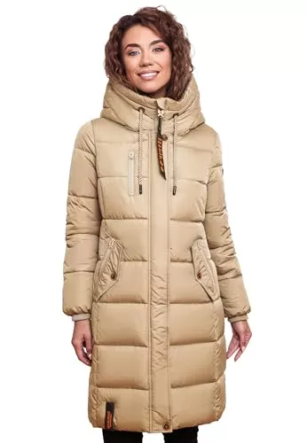 MARIKOO Mäntel MARIKOO Damen Wintermantel Winterjacke mit Kapuze Steppmantel B941