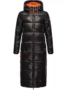 Navahoo  Navahoo Damen warmer Winter Steppmantel mit Kapuze Schmuseengel XS-XXL