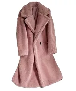 Generic  Kunstpelz Jacke Frauen Winter Dicke Fleece Teddy Mantel Weibliche Übergroße Casual Lose Langarm Lange Oberbekleidung