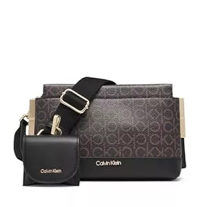 Calvin Klein Taschen & Rucksäcke Calvin Klein Damen Triple Compartment Crossbody Bianca Umhängetasche mit DREI Fächern