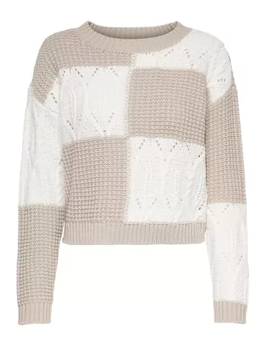 JDY Pullover & Strickmode JDY Damen Jdyjusty L/S Mix Structure Pullover KNT Pullover (1er Pack)