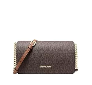 Michael Kors  Michael Kors Jet Set Signature Logo Crossbody Bag Brown