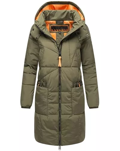 Navahoo Mäntel Navahoo Damen Wintermantel warmer Steppmantel mit Kapuze Bliblablubb 14 XS-6XL