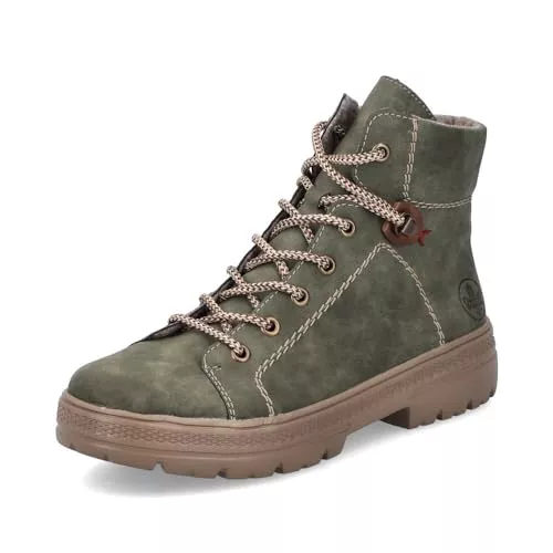 Rieker Stiefel Rieker Damen Schnürstiefeletten N0030, Frauen Stiefeletten, lose Einlage