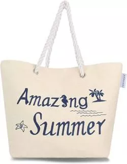 normani Taschen & Rucksäcke normani Große Strandtasche Schultertasche Einkaufstasche Shopper Badetasche Beachbag für Damen Weekend Bag