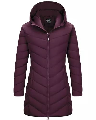 Outdoor Ventures Mäntel Outdoor Ventures Damen Wintermantel Langer Warmer Steppmantel Leicht Parka Wasserdicht Winterjacke mit Kapuze Funktionsjacke Übergangsjacke
