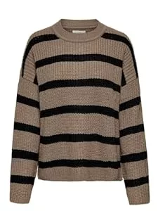 JDY Pullover & Strickmode JdY Damen gestreifter Grobstrick-Pullover JDYJusty Pulli mit Streifen