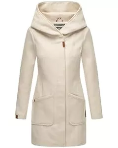 MARIKOO Mäntel MARIKOO Damen Mantel in Wollmantel-Optik warmer Trenchcoat mit Kapuze Maikoo XS-5XL