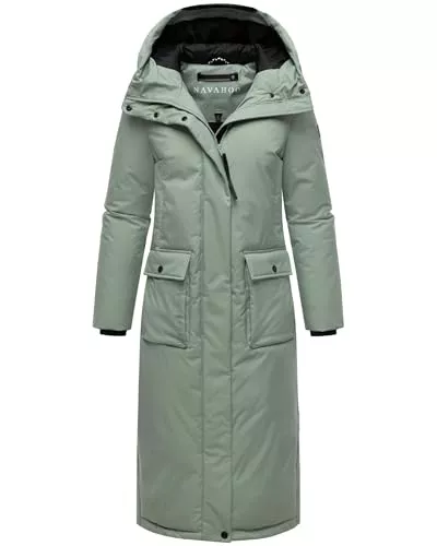 Navahoo Mäntel Navahoo Damen Wintermantel warmer Mantel extralang mit Kapuze Wolkenfrost XIV XS-XXL