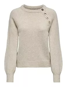 ONLY  ONLY Damen Strickpullover ONLEmma Button gestrickter Pullover mit Zierknopfleiste