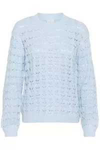 KAFFE  KAFFE Strickpullover KAelena Damen Strickpullover Langarm Lochmuster Strickpulli Rundhals Pullover