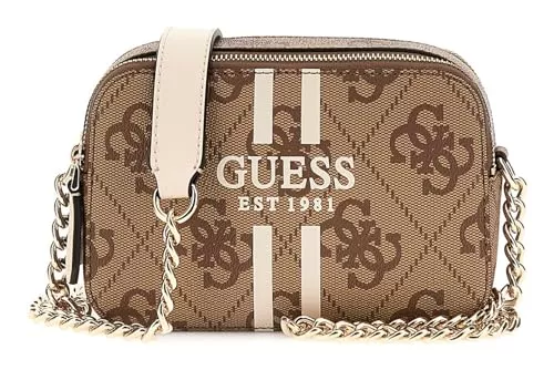 GUESS Taschen & Rucksäcke GUESS Noelle II Crossbody Camera Bag Latte Logo/Brown