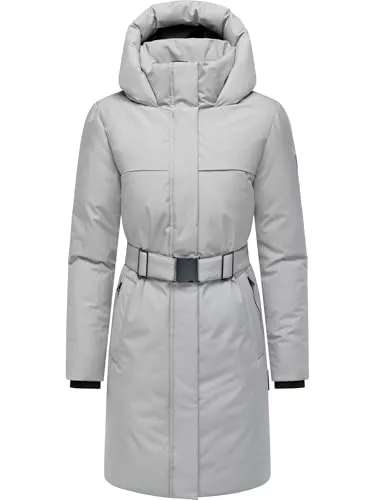 Navahoo Mäntel Navahoo Damen Wintermantel warmer Parka mit Gürtel und gefütterter Kapuze Gipfelspass XIV XS-5XL