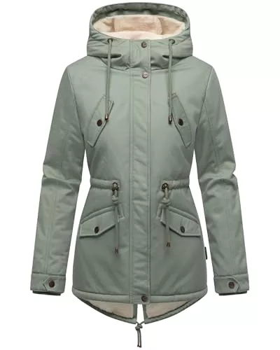 MARIKOO Jacken MARIKOO Damen warme Winterjacke mit kuscheliger verstellbarer Kapuze Manolya XS-5XL