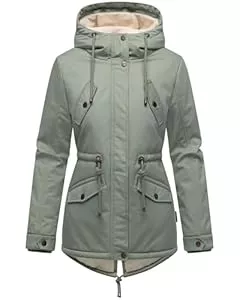 MARIKOO Jacken MARIKOO Damen warme Winterjacke mit kuscheliger verstellbarer Kapuze Manolya XS-5XL