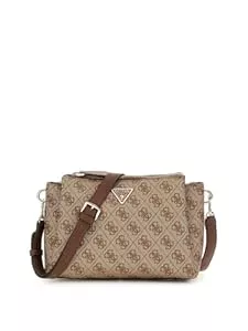 GUESS Taschen & Rucksäcke GUESS Noelle II Tri Comp Crossbody Bag Latte Logo/Brown