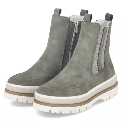 Rieker Stiefel Rieker Y6271-54 Schlupfstiefel Kunstleder Damen in grün