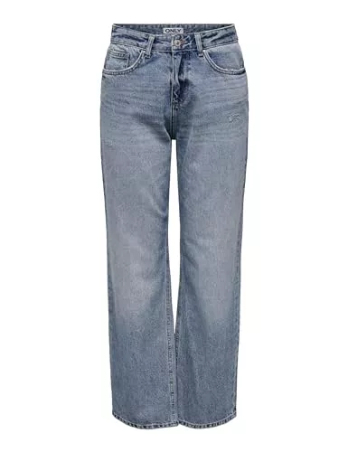 ONLY Jeans ONLY Female Straight-Fit Jeans ONLELLA Mittlere Taille Gerade geschnitten Jeans