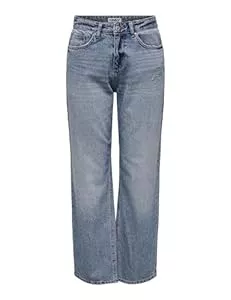 ONLY Jeans ONLY Female Straight-Fit Jeans ONLELLA Mittlere Taille Gerade geschnitten Jeans