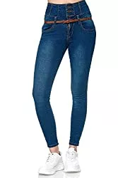 Elara Jeans Elara Damen Jeans High Waist Push Up Effekt Chunkyrayan