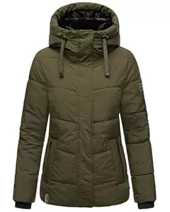 Navahoo Jacken Navahoo Damen Winterjacke warme Steppjacke mit Kapuze und abnehmbaren Kunstfell-Kragen Sag ja XIV S-3XL