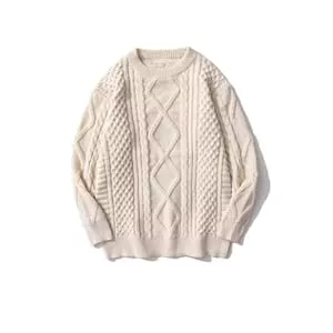 yssgtt Pullover & Strickmode yssgtt Pullover Damen Elegant, Casual, Strickpullover, Langarm, Rundhals Lose, Pullover Beige Damen