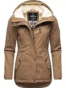 MARIKOO Jacken MARIKOO Damen warme Winterjacke mit kuscheliger Kapuze Bikoo XS-5XL