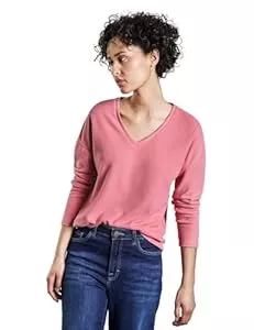 Street One Langarmshirts Street One Damen A322598 Kuscheliges V-Neck Shirt (1er Pack)
