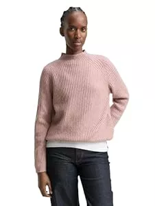 TOM TAILOR Denim Pullover & Strickmode Tom Tailor Denim Damen Relaxed Fit Strickpullover mit Stehkragen