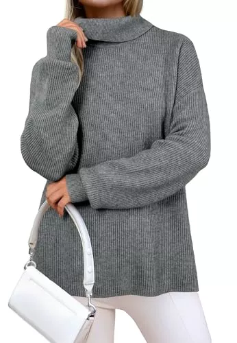 Arach&Cloz Pullover & Strickmode Arach&Cloz Pullover Damen Rollkragenpullover Oversize Grobstrick Strickpullover Herbst Winter Wolle Blend Pulli