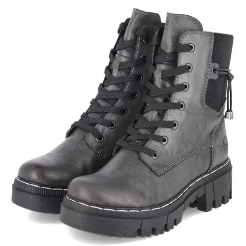 Rieker Stiefel Rieker 74031-45 Schnürstiefel Synthetik Damen in grau