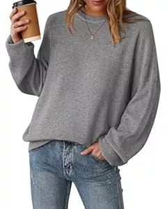 Arach&Cloz Pullover & Strickmode Arach&Cloz Pullover Damen Wolle Blend Oversized Herbst Winter Pulli Rundhalsausschnitt Strickpullover Langarm Oberteile Strick Tops