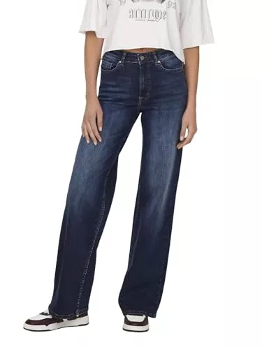ONLY Jeans ONLY Female Jeans mit weitem Bein ONLMADISON Hohe Taille Weiter Beinschnitt Jeans