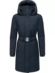 Navahoo Mäntel Navahoo Damen Wintermantel warmer Parka mit Gürtel und gefütterter Kapuze Gipfelspass XIV XS-5XL
